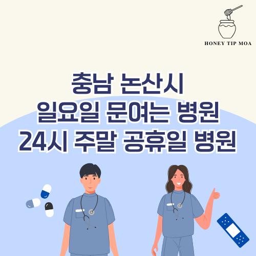 충남 논산시 일요일 문여는 병원